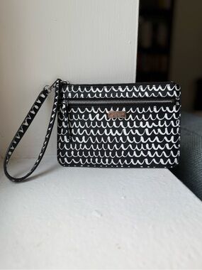 kate spade Black and White Wristlet Clutch